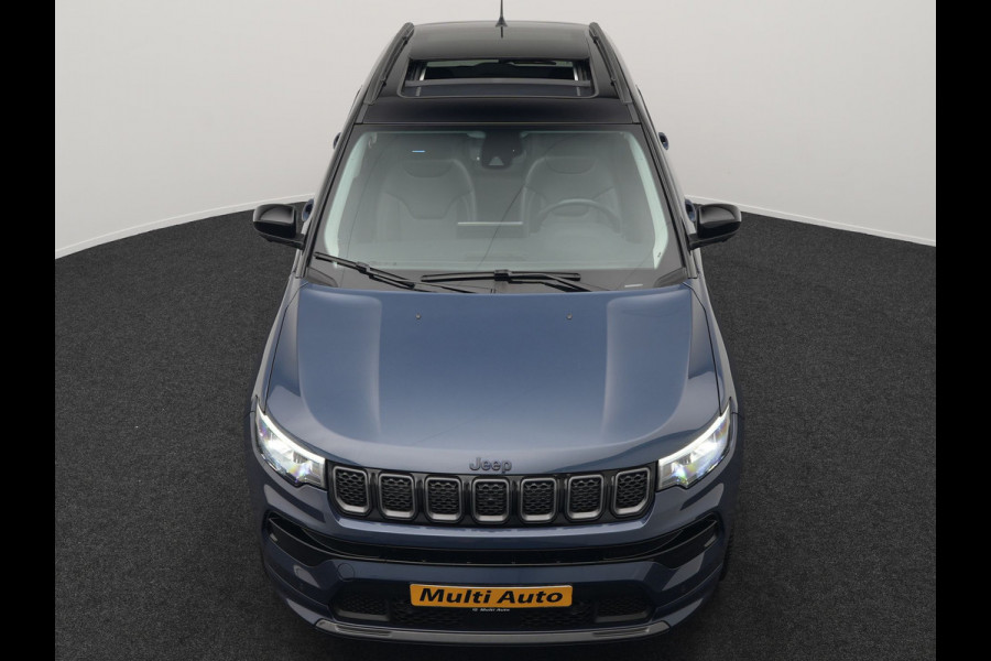 Jeep Compass 4xe 240 Electric S Plug In Hybrid 240pk Dealer O.H PHEV | Panodak | Adaptive Cruise | 360 Camera | Lederen Sportstoelen Verwarmd | Alpine Sound | Apple Carplay | Stuur Verwarmd | Keyless | Virtual | Navigatie | DAB |
