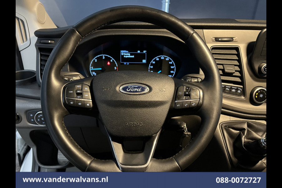 Ford Transit 2.0 TDCI 131pk L4H3 Euro6 Airco | Camera | Cruisecontrol | Verwarmde voorruit Parkeersensoren, Bijrijdersbank