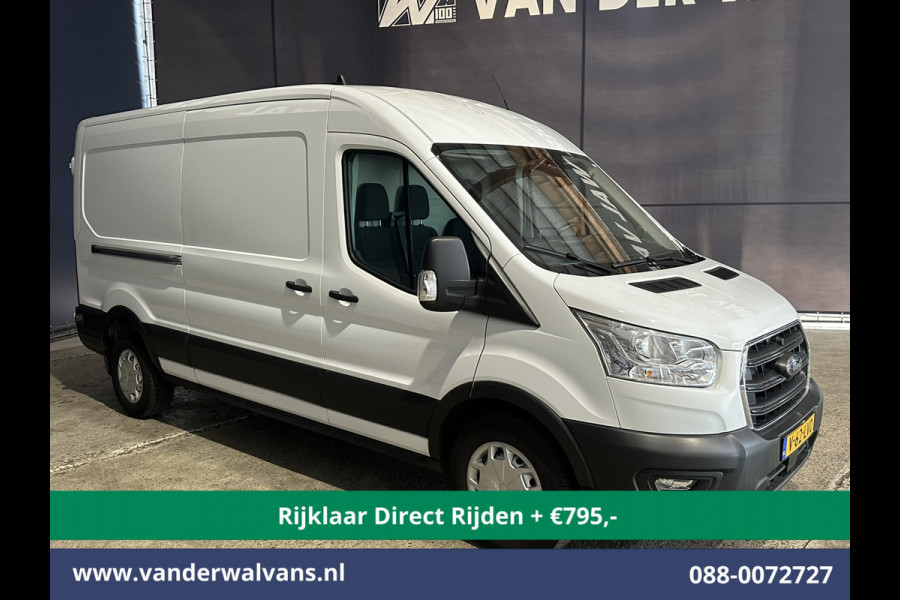 Ford Transit 2.0 TDCI 130pk L3H2 Euro6 *Rijklaar Direct Rijden* Airco | Camera | Navigatie | Cruisecontrol | Stoelverwarming Verwarmde voorruit, Parkeersensoren, Elektrisch verstelbare bestuurdersstoel, Bijrijdersbank