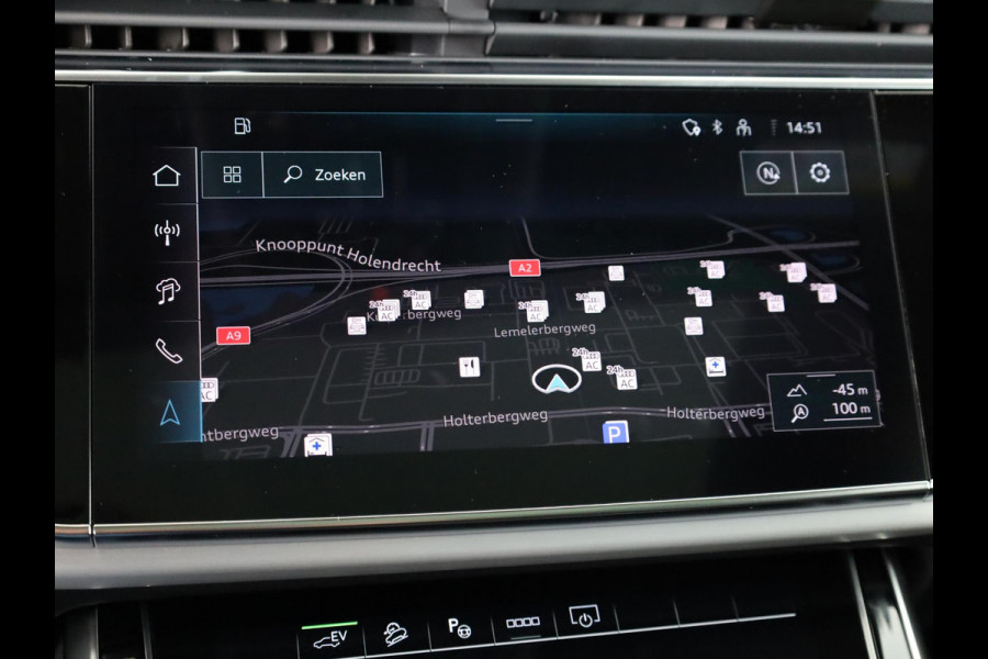 Audi Q8 55 TFSI e quattro Pro Line S 394pk | Servosluiting | Panoramadak | B&O | Ass.Plus.Remote | Sportstoel Plus | 23'' inch zilver | Trekhaak |