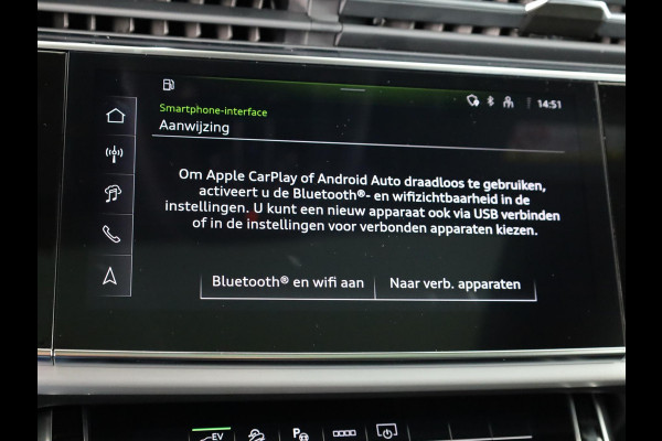 Audi Q8 55 TFSI e quattro Pro Line S 394pk | Servosluiting | Panoramadak | B&O | Ass.Plus.Remote | Sportstoel Plus | 23'' inch zilver | Trekhaak |