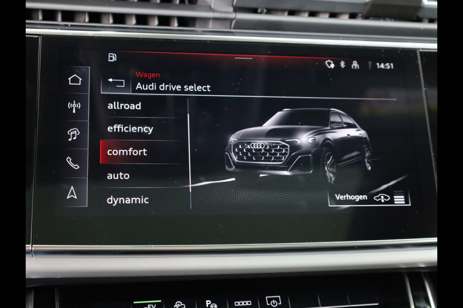 Audi Q8 55 TFSI e quattro Pro Line S 394pk | Servosluiting | Panoramadak | B&O | Ass.Plus.Remote | Sportstoel Plus | 23'' inch zilver | Trekhaak |