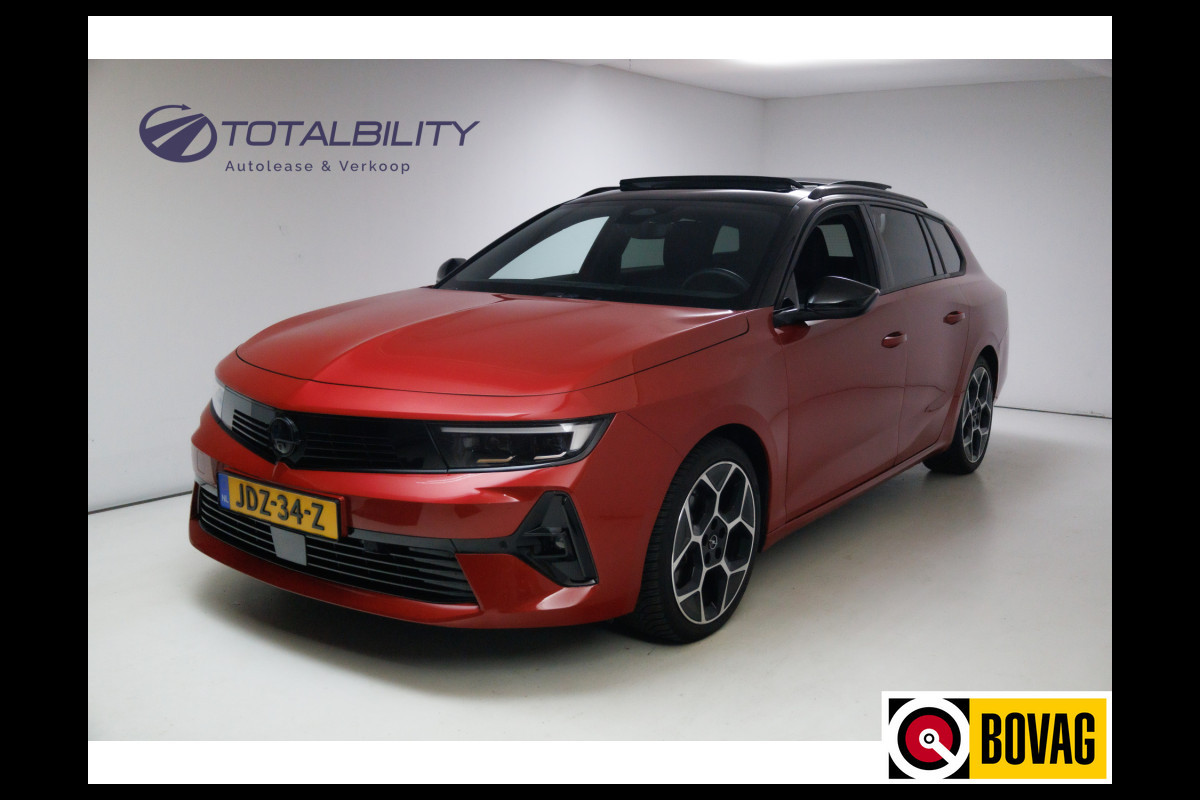 Opel Astra Sports Tourer 1.2 Turbo Ultimate | Pano | Leer | Stoelverwarming+koeling | Sportstoel met memory Achterbankverwarming, Stuurverwarming, Zwart dak, Navigatie, Adaptive cruise Opel Astra Sports Tourer 1.2 Turbo Ultimate | Pano | Leer | Stoelverwarming+koeling | Sportstoel met memory Achterbankverwarming, Stuurverwarming, Zwart dak, Navigatie, Adaptive cruise