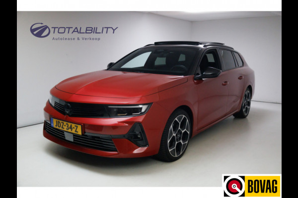 Opel Astra Sports Tourer 1.2 Turbo Ultimate | Pano | Leer | Stoelverwarming+koeling | Sportstoel met memory Achterbankverwarming, Stuurverwarming, Zwart dak, Navigatie, Adaptive cruise