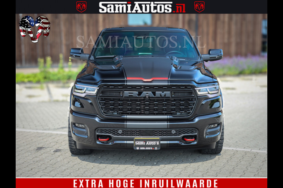 Dodge Ram 1500 Limited Night High Output 540HP 706Nm | Massage + Full Option | De Meest Luxe en Volle Pick-Up in zijn Klasse | Comfortabele Dubbele Cabine met Royale 5 Zitplaatsen | BPM vrij | Nu Leverbaar uit Voorraad | Voorraad Nr 2334 - 5409
