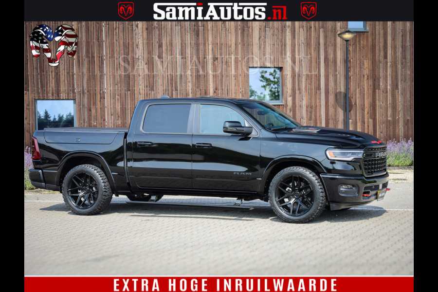 Dodge Ram 1500 Limited Night High Output 540HP 706Nm | Massage + Full Option | De Meest Luxe en Volle Pick-Up in zijn Klasse | Comfortabele Dubbele Cabine met Royale 5 Zitplaatsen | BPM vrij | Nu Leverbaar uit Voorraad | Voorraad Nr 2334 - 5409