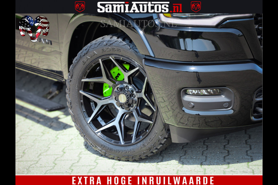 Dodge Ram 1500 Limited Night High Output 540HP 706Nm | Massage + Full Option | De Meest Luxe en Volle Pick-Up in zijn Klasse | Comfortabele Dubbele Cabine met Royale 5 Zitplaatsen | BPM vrij | Nu Leverbaar uit Voorraad | Voorraad Nr 2300 - 7689