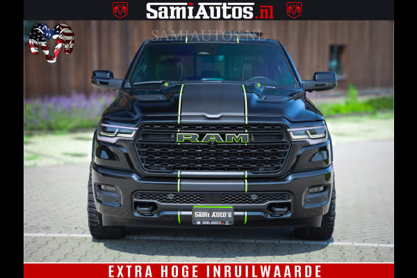 Dodge Ram 1500 Limited Night High Output 540HP 706Nm | Massage + Full Option | De Meest Luxe en Volle Pick-Up in zijn Klasse | Comfortabele Dubbele Cabine met Royale 5 Zitplaatsen | BPM vrij | Nu Leverbaar uit Voorraad | Voorraad Nr 2300 - 7689