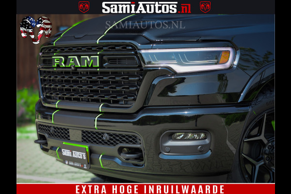 Dodge Ram 1500 Limited Night High Output 540HP 706Nm | Massage + Full Option | De Meest Luxe en Volle Pick-Up in zijn Klasse | Comfortabele Dubbele Cabine met Royale 5 Zitplaatsen | BPM vrij | Nu Leverbaar uit Voorraad | Voorraad Nr 2300 - 7689