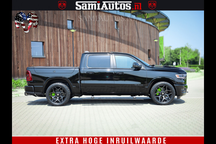 Dodge Ram 1500 Limited Night High Output 540HP 706Nm | Massage + Full Option | De Meest Luxe en Volle Pick-Up in zijn Klasse | Comfortabele Dubbele Cabine met Royale 5 Zitplaatsen | BPM vrij | Nu Leverbaar uit Voorraad | Voorraad Nr 2300 - 7689