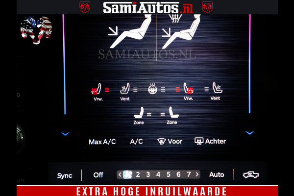 Dodge Ram 1500 Limited Night High Output 540HP 706Nm | Massage + Full Option | De Meest Luxe en Volle Pick-Up in zijn Klasse | Comfortabele Dubbele Cabine met Royale 5 Zitplaatsen | BPM vrij | Nu Leverbaar uit Voorraad | Voorraad Nr 2300 - 7689