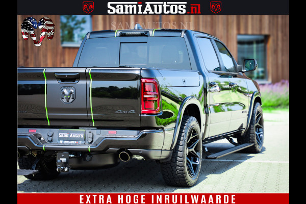Dodge Ram 1500 Limited Night High Output 540HP 706Nm | Massage + Full Option | De Meest Luxe en Volle Pick-Up in zijn Klasse | Comfortabele Dubbele Cabine met Royale 5 Zitplaatsen | BPM vrij | Nu Leverbaar uit Voorraad | Voorraad Nr 2300 - 7689