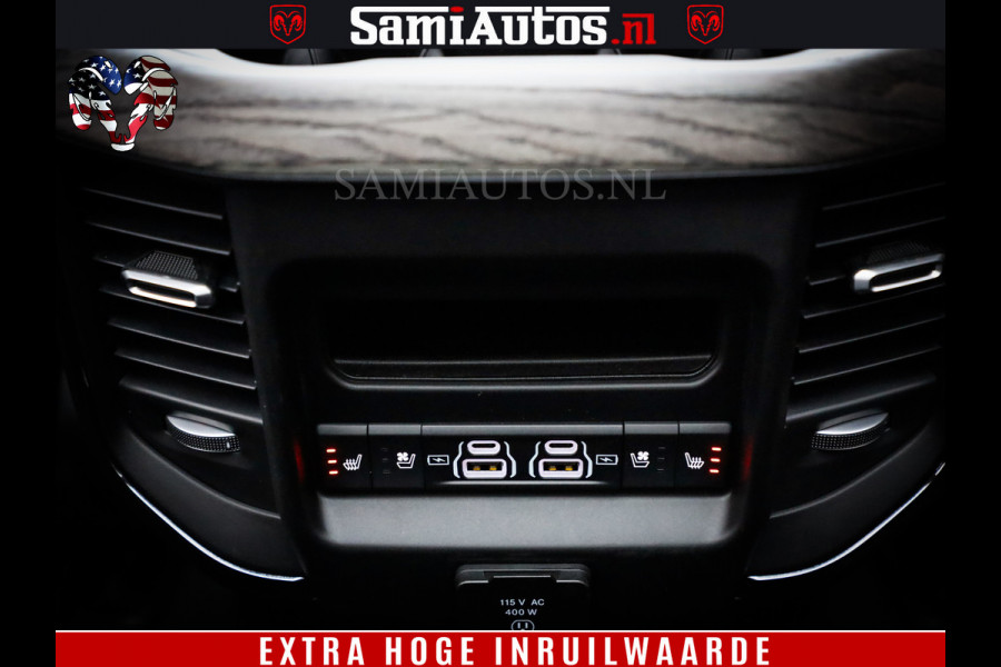 Dodge Ram 1500 Limited Night High Output 540HP 706Nm | Massage + Full Option | De Meest Luxe en Volle Pick-Up in zijn Klasse | Comfortabele Dubbele Cabine met Royale 5 Zitplaatsen | BPM vrij | Nu Leverbaar uit Voorraad | Voorraad Nr 2300 - 7689