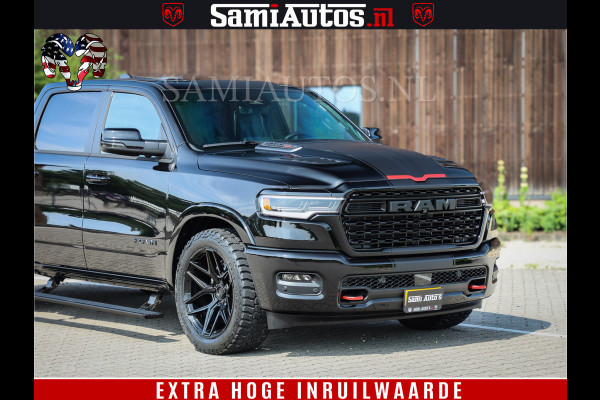 Dodge Ram 1500 Limited Night High Output 540HP 706Nm | Massage + Full Option | De Meest Luxe en Volle Pick-Up in zijn Klasse | Comfortabele Dubbele Cabine met Royale 5 Zitplaatsen | BPM vrij | Nu Leverbaar uit Voorraad | Voorraad Nr 2331 - 5133