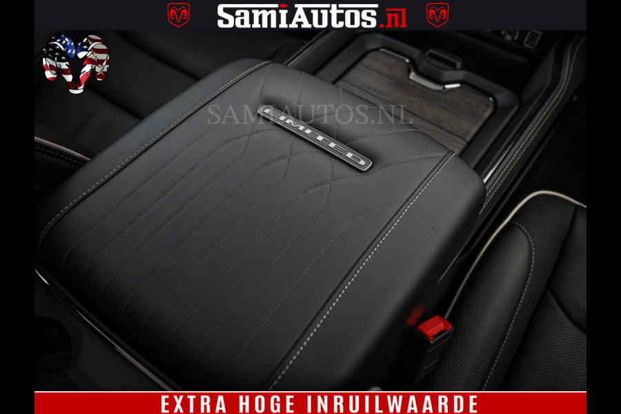 Dodge Ram 1500 Limited Night High Output 540HP 706Nm | Massage + Full Option | De Meest Luxe en Volle Pick-Up in zijn Klasse | Comfortabele Dubbele Cabine met Royale 5 Zitplaatsen | BPM vrij | Nu Leverbaar uit Voorraad | Voorraad Nr 2331 - 5133