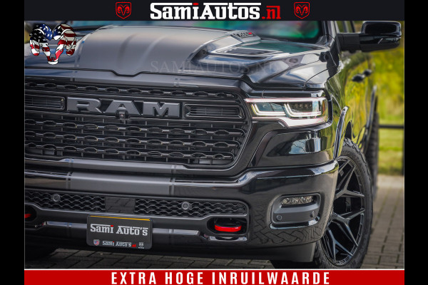 Dodge Ram 1500 Limited Night High Output 540HP 706Nm | Massage + Full Option | De Meest Luxe en Volle Pick-Up in zijn Klasse | Comfortabele Dubbele Cabine met Royale 5 Zitplaatsen | BPM vrij | Nu Leverbaar uit Voorraad | Voorraad Nr 2326 - 5169