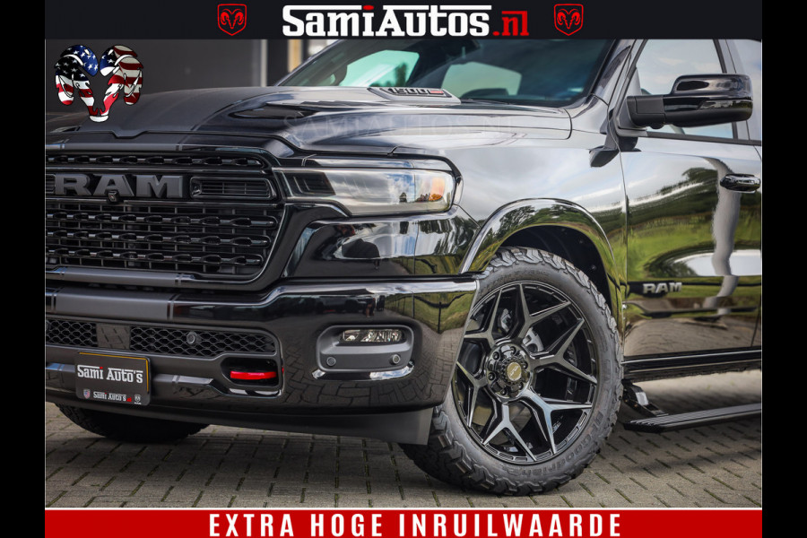 Dodge Ram 1500 Limited Night High Output 540HP 706Nm | Massage + Full Option | De Meest Luxe en Volle Pick-Up in zijn Klasse | Comfortabele Dubbele Cabine met Royale 5 Zitplaatsen | BPM vrij | Nu Leverbaar uit Voorraad | Voorraad Nr 2326 - 5169