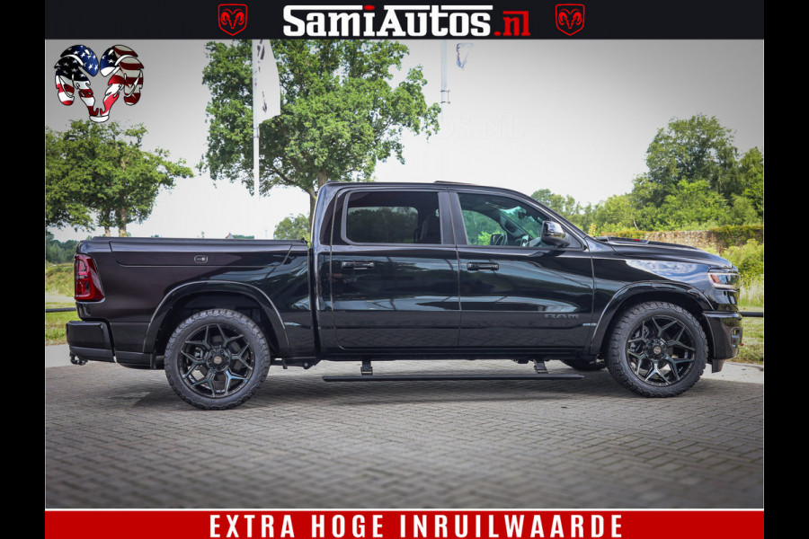 Dodge Ram 1500 Limited Night High Output 540HP 706Nm | Massage + Full Option | De Meest Luxe en Volle Pick-Up in zijn Klasse | Comfortabele Dubbele Cabine met Royale 5 Zitplaatsen | BPM vrij | Nu Leverbaar uit Voorraad | Voorraad Nr 2326 - 5169