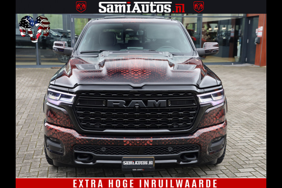 Dodge Ram COBRA EDITION | All-In Prijs | 1500 Limited Night High Output 540HP 706Nm | Massage + Full Option | De Meest Luxe en Volle Pick- Comfortabele Dubbele Cabine met Royale 5 Zitplaatsen | BPM vrij | Nu Leverbaar uit Voorraad | Voorraad Nr 2335 - 5153 |