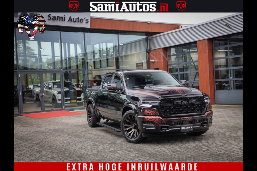 Dodge Ram COBRA EDITION | All-In Prijs | 1500 Limited Night High Output 540HP 706Nm | Massage + Full Option | De Meest Luxe en Volle Pick- Comfortabele Dubbele Cabine met Royale 5 Zitplaatsen | BPM vrij | Nu Leverbaar uit Voorraad | Voorraad Nr 2335 - 5153 |