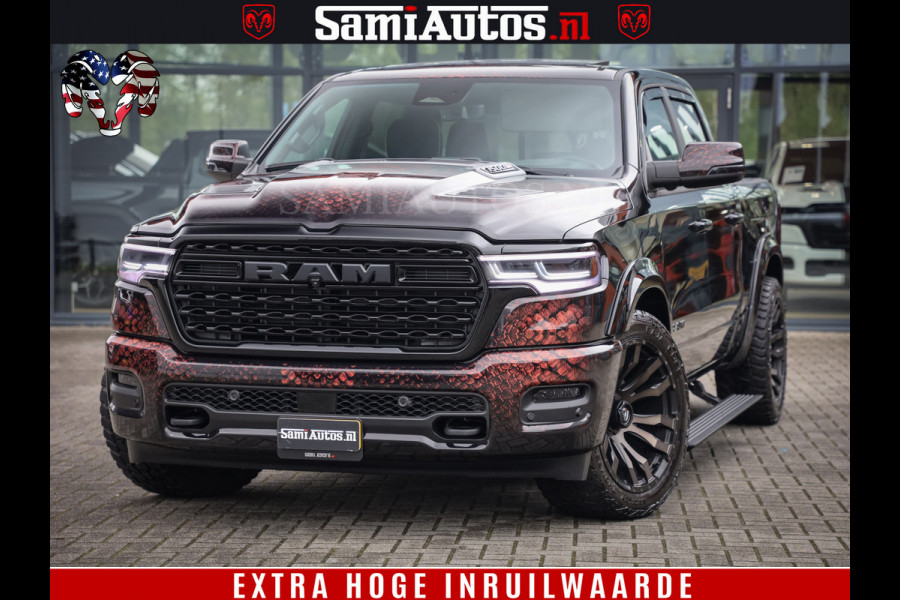 Dodge Ram COBRA EDITION | All-In Prijs | 1500 Limited Night High Output 540HP 706Nm | Massage + Full Option | De Meest Luxe en Volle Pick- Comfortabele Dubbele Cabine met Royale 5 Zitplaatsen | BPM vrij | Nu Leverbaar uit Voorraad | Voorraad Nr 2335 - 5153 |