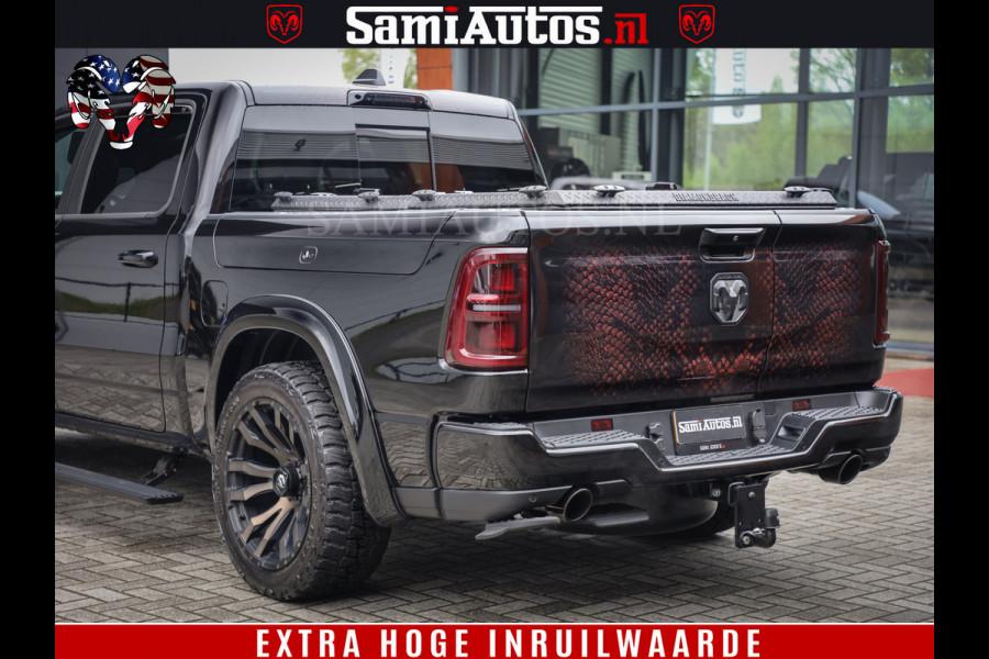 Dodge Ram COBRA EDITION | All-In Prijs | 1500 Limited Night High Output 540HP 706Nm | Massage + Full Option | De Meest Luxe en Volle Pick- Comfortabele Dubbele Cabine met Royale 5 Zitplaatsen | BPM vrij | Nu Leverbaar uit Voorraad | Voorraad Nr 2335 - 5153 |