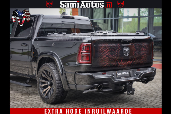 Dodge Ram COBRA EDITION | All-In Prijs | 1500 Limited Night High Output 540HP 706Nm | Massage + Full Option | De Meest Luxe en Volle Pick- Comfortabele Dubbele Cabine met Royale 5 Zitplaatsen | BPM vrij | Nu Leverbaar uit Voorraad | Voorraad Nr 2335 - 5153 |