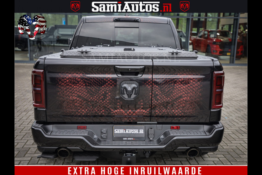Dodge Ram COBRA EDITION | All-In Prijs | 1500 Limited Night High Output 540HP 706Nm | Massage + Full Option | De Meest Luxe en Volle Pick- Comfortabele Dubbele Cabine met Royale 5 Zitplaatsen | BPM vrij | Nu Leverbaar uit Voorraad | Voorraad Nr 2335 - 5153 |
