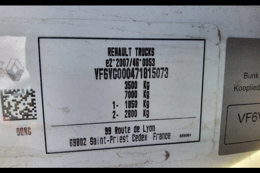 Renault Master 165.35 BAK-KLEP DUBBELLUCHT - EURO 6 - LAADBAK INW. 4.40 METER - VZR-15-H Renault Master 165.35 BAK-KLEP DUBBELLUCHT - EURO 6 - LAADBAK INW. 4.40 METER - VZR-15-H