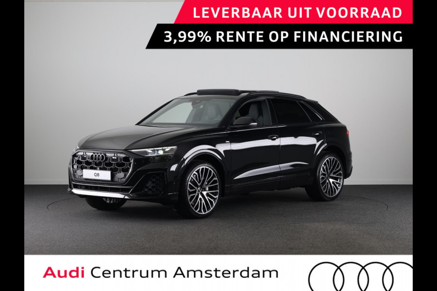 Audi Q8 55 TFSI e quattro Pro Line S 394pk | Servosluiting | Panoramadak | B&O | Ass.Plus.Remote | Sportstoel Plus | 23'' inch zilver | Trekhaak |