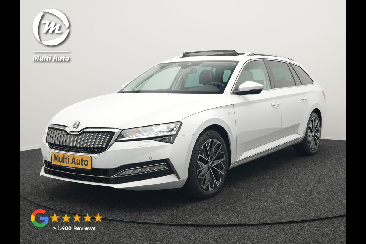 Škoda Superb Combi 1.4 TSI iV Laurin & Klement Plug In Hybrid 218pk Dealer O.H PHEV | Trekhaak Af Fabriek | Panodak | Adaptive Cruise | Lederen Sportstoelen Memory & Massage | Canton Audio | Apple Carplay | Keyless | Blis | Navigatie | Stoelen & Stuur Verwarmd | Virtual Škoda Superb Combi 1.4 TSI iV Laurin & Klement Plug In Hybrid 218pk Dealer O.H PHEV | Trekhaak Af Fabriek | Panodak | Adaptive Cruise | Lederen Sportstoelen Memory & Massage | Canton Audio | Apple Carplay | Keyless | Blis | Navigatie | Stoelen & Stuur Verwarmd | Virtual