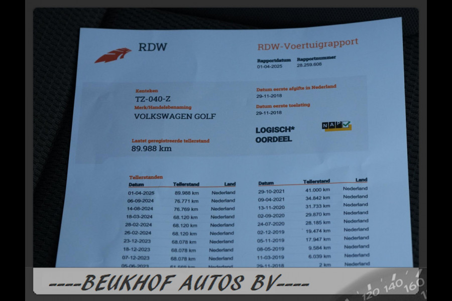 Volkswagen e-Golf Carplay Airco Navi Parksensor Adp Cruise Soh 91%