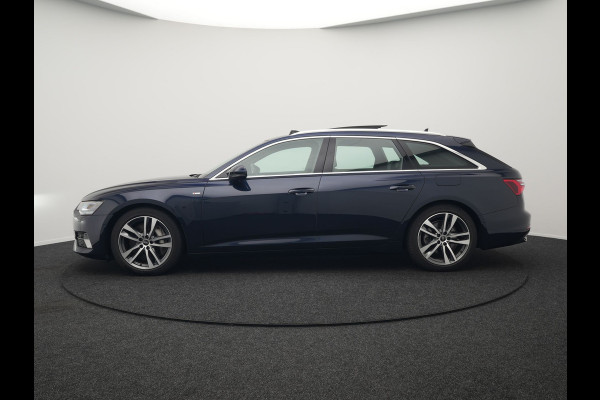 Audi A6 Avant 50 TFSI e quattro S Line Plug In Hybrid 300pk PHEV | Trekhaak Af Fabriek | Panodak | Head Up | Bang & Olufsen | Lederen Sportstoelen Verwarmd | Adaptive Cruise | Apple Carplay | Camera | Blis | Navigatie | Virtual | DAB | JGS-28-R