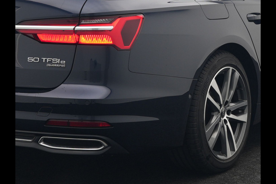 Audi A6 Avant 50 TFSI e quattro S Line Plug In Hybrid 300pk PHEV | Trekhaak Af Fabriek | Panodak | Head Up | Bang & Olufsen | Lederen Sportstoelen Verwarmd | Adaptive Cruise | Apple Carplay | Camera | Blis | Navigatie | Virtual | DAB | JGS-28-R