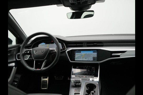 Audi A6 Avant 50 TFSI e quattro S Line Plug In Hybrid 300pk PHEV | Trekhaak Af Fabriek | Panodak | Head Up | Bang & Olufsen | Lederen Sportstoelen Verwarmd | Adaptive Cruise | Apple Carplay | Camera | Blis | Navigatie | Virtual | DAB | JGS-28-R