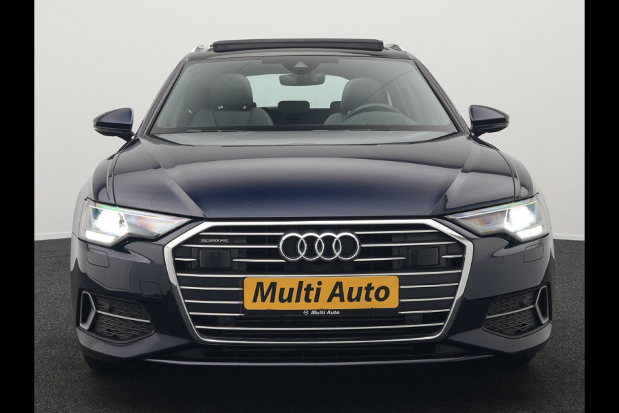 Audi A6 Avant 50 TFSI e quattro S Line Plug In Hybrid 300pk PHEV | Trekhaak Af Fabriek | Panodak | Head Up | Bang & Olufsen | Lederen Sportstoelen Verwarmd | Adaptive Cruise | Apple Carplay | Camera | Blis | Navigatie | Virtual | DAB | JGS-28-R