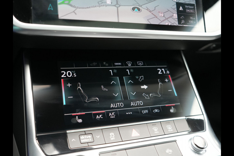 Audi A6 Avant 50 TFSI e quattro S Line Plug In Hybrid 300pk PHEV | Trekhaak Af Fabriek | Panodak | Head Up | Bang & Olufsen | Lederen Sportstoelen Verwarmd | Adaptive Cruise | Apple Carplay | Camera | Blis | Navigatie | Virtual | DAB | JGS-28-R