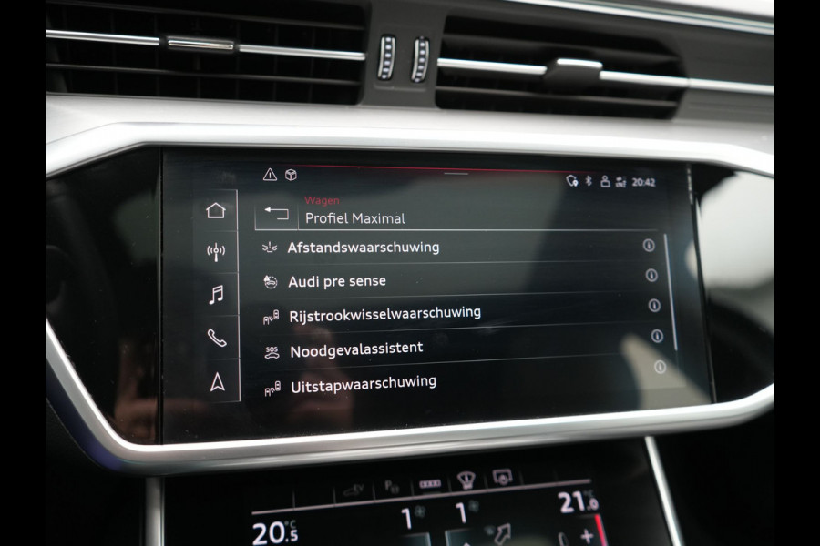 Audi A6 Avant 50 TFSI e quattro S Line Plug In Hybrid 300pk PHEV | Trekhaak Af Fabriek | Panodak | Head Up | Bang & Olufsen | Lederen Sportstoelen Verwarmd | Adaptive Cruise | Apple Carplay | Camera | Blis | Navigatie | Virtual | DAB | JGS-28-R