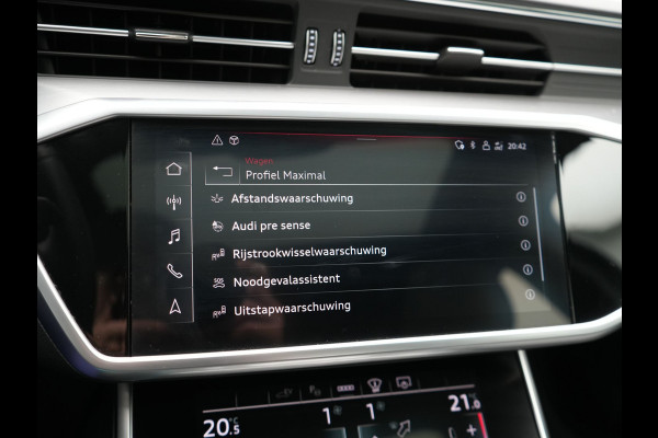 Audi A6 Avant 50 TFSI e quattro S Line Plug In Hybrid 300pk PHEV | Trekhaak Af Fabriek | Panodak | Head Up | Bang & Olufsen | Lederen Sportstoelen Verwarmd | Adaptive Cruise | Apple Carplay | Camera | Blis | Navigatie | Virtual | DAB | JGS-28-R