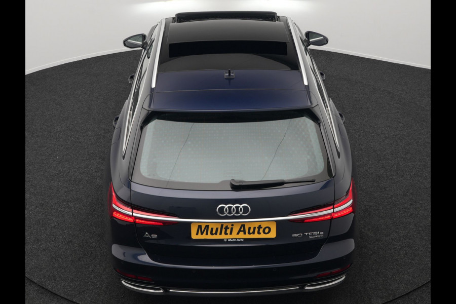 Audi A6 Avant 50 TFSI e quattro S Line Plug In Hybrid 300pk PHEV | Trekhaak Af Fabriek | Panodak | Head Up | Bang & Olufsen | Lederen Sportstoelen Verwarmd | Adaptive Cruise | Apple Carplay | Camera | Blis | Navigatie | Virtual | DAB | JGS-28-R