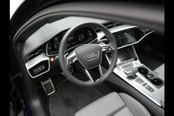 Audi A6 Avant 50 TFSI e quattro S Line Plug In Hybrid 300pk PHEV | Trekhaak Af Fabriek | Panodak | Head Up | Bang & Olufsen | Lederen Sportstoelen Verwarmd | Adaptive Cruise | Apple Carplay | Camera | Blis | Navigatie | Virtual | DAB | JGS-28-R