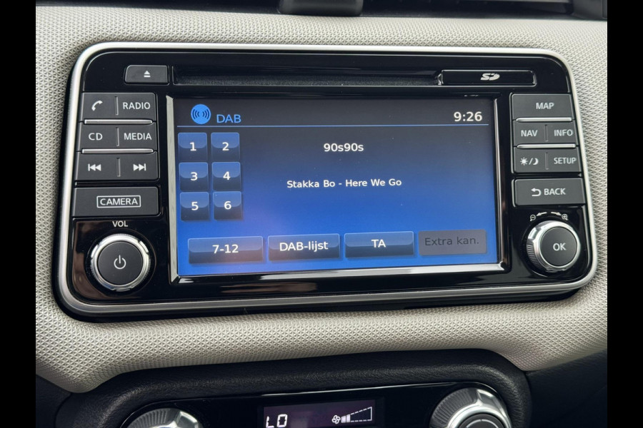 Nissan Micra 0.9 IG-T N-Connecta Cruise control Climate control Navigatie DAB Bluetooth Parkeersensor Nissan Micra 0.9 IG-T N-Connecta Cruise control Climate control Navigatie DAB Bluetooth Parkeersensor