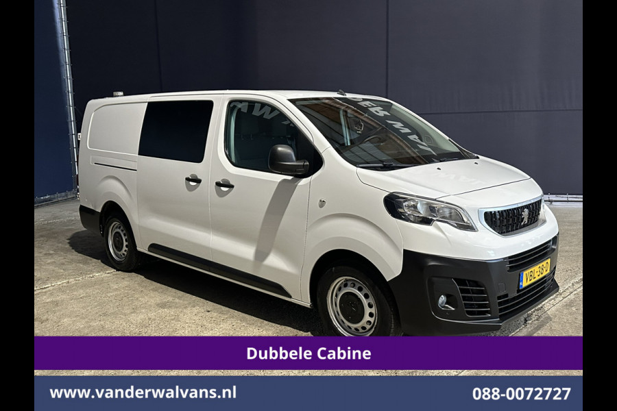 Peugeot Expert 2.0 BlueHDI 123pk L3H1 Dubbele Cabine Euro6 Airco | 6-Zits | Navigatie | 2500kg Trekhaak Apple Carplay, Android Auto, Cruisecontrol, Parkeersensoren, Bijrijdersbank