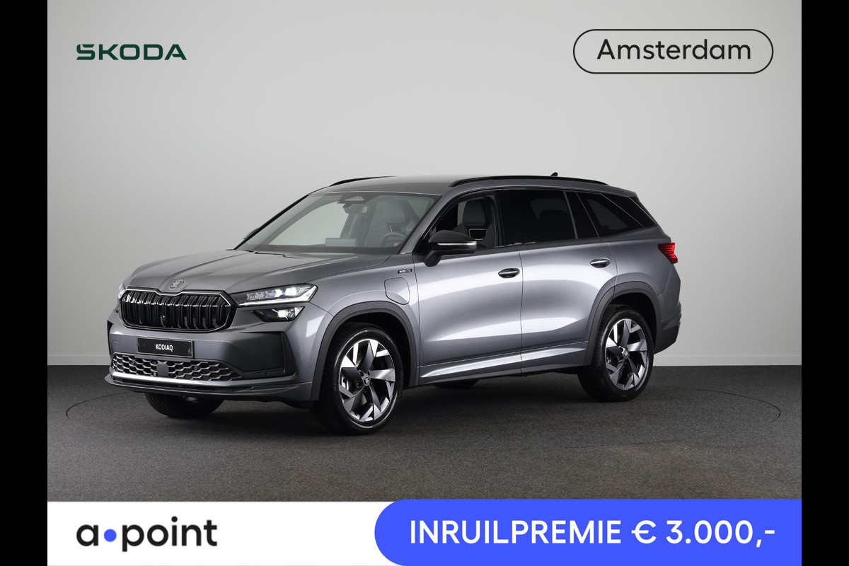 Škoda Kodiaq 1.5 TSI PHEV Sportline Business 204pk | Trekhaak | Blind Spot | Adaptive Cruise | Stoelverwarming | Camera | Light & View Škoda Kodiaq 1.5 TSI PHEV Sportline Business 204pk | Trekhaak | Blind Spot | Adaptive Cruise | Stoelverwarming | Camera | Light & View