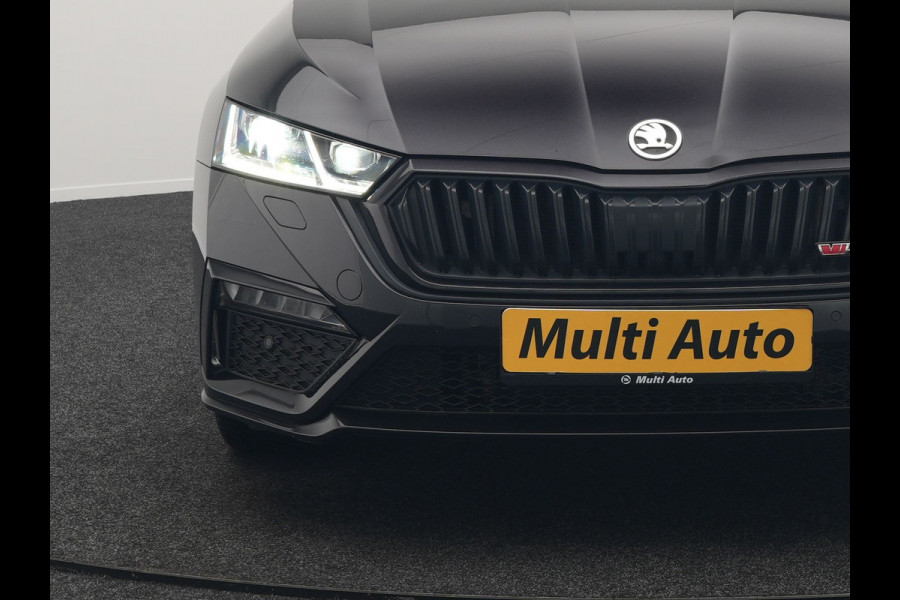 Škoda Octavia 1.4 TSI RS iV Plug In Hybrid 245pk Dealer O.H. PHEV | Panodak | Head Up | Adaptive Cruise | Apple Carplay | Canton Audio | Crystal LED | RS Sportstoelen Verwarmd | Keyless | Front & Lane Assist | Sportstuur Verwarmd | Navigatie | DAB |