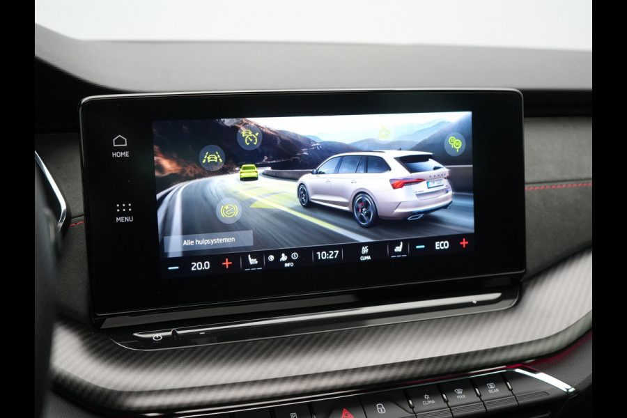 Škoda Octavia 1.4 TSI RS iV Plug In Hybrid 245pk Dealer O.H. PHEV | Panodak | Head Up | Adaptive Cruise | Apple Carplay | Canton Audio | Crystal LED | RS Sportstoelen Verwarmd | Keyless | Front & Lane Assist | Sportstuur Verwarmd | Navigatie | DAB |