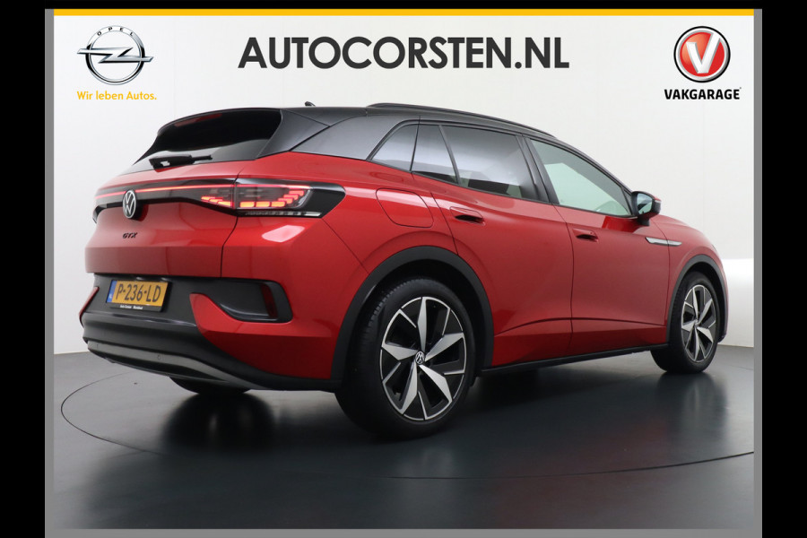 Volkswagen ID.4 GTX 4Motion 300PK (82Kw) 77 kWh PanoDak Warmtepomp 360-Camera 20" Apple Carplay Android Adaptive-Cruise Navi LED-v+a PDC-v+a Two Dual-Ecc App-Connect Mirror-Link Grootste Accu 0-100 6,3 seconden! AWD All Wheel Drive Assistentiepakket Design-pakket plus. Accu garantie tot 15-04-2030/160.000km laden tot 175kw DC of thuis 11kwh AC per uur. Orig.NLse auto € 58.000 nieuw Volkswagen ID.4 GTX 4Motion 300PK (82Kw) 77 kWh PanoDak Warmtepomp 360-Camera 20" Apple Carplay Android Adaptive-Cruise Navi LED-v+a PDC-v+a Two Dual-Ecc App-Connect Mirror-Link Grootste Accu 0-100 6,3 seconden! AWD All Wheel Drive Assistentiepakket Design-pakket plus. Accu garantie tot 15-04-2030/160.000km laden tot 175kw DC of thuis 11kwh AC per uur. Orig.NLse auto € 58.000 nieuw