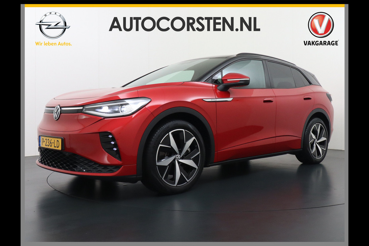 Volkswagen ID.4 GTX 4Motion 300PK (82Kw) 77 kWh PanoDak Warmtepomp 360-Camera 20" Apple Carplay Android Adaptive-Cruise Navi LED-v+a PDC-v+a Two Dual-Ecc App-Connect Mirror-Link Grootste Accu 0-100 6,3 seconden! AWD All Wheel Drive Assistentiepakket Design-pakket plus. Accu garantie tot 15-04-2030/160.000km laden tot 175kw DC of thuis 11kwh AC per uur. Orig.NLse auto € 58.000 nieuw Volkswagen ID.4 GTX 4Motion 300PK (82Kw) 77 kWh PanoDak Warmtepomp 360-Camera 20" Apple Carplay Android Adaptive-Cruise Navi LED-v+a PDC-v+a Two Dual-Ecc App-Connect Mirror-Link Grootste Accu 0-100 6,3 seconden! AWD All Wheel Drive Assistentiepakket Design-pakket plus. Accu garantie tot 15-04-2030/160.000km laden tot 175kw DC of thuis 11kwh AC per uur. Orig.NLse auto € 58.000 nieuw