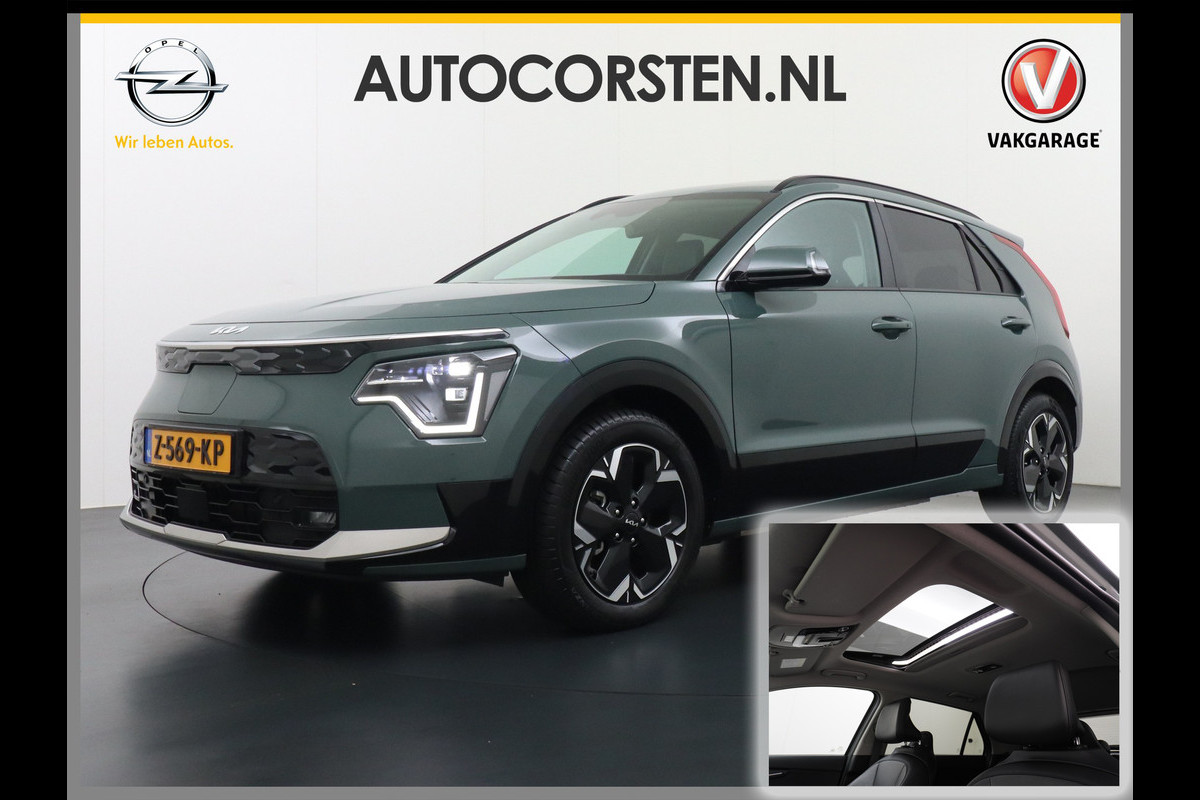 Kia Niro EV 64,8 kWh 218 pk Full-Options Executive Leer+Elektr.+Geheug. Adap.Cruise Schuif/Kanteldak HUD Camera Apple Carplay Android Auto H Stoelverwarming/ventilatie/koeling Stuur+Achterbankverwarming 3 fase 11kw thuis laden Origineel Nederlandse Auto Fabrieksgarantie tot 30-5-2031! Grootste Accu 51.000 nieuw! tot 750 Trekvermogen! Kia Niro EV 64,8 kWh 218 pk Full-Options Executive Leer+Elektr.+Geheug. Adap.Cruise Schuif/Kanteldak HUD Camera Apple Carplay Android Auto H Stoelverwarming/ventilatie/koeling Stuur+Achterbankverwarming 3 fase 11kw thuis laden Origineel Nederlandse Auto Fabrieksgarantie tot 30-5-2031! Grootste Accu 51.000 nieuw! tot 750 Trekvermogen!