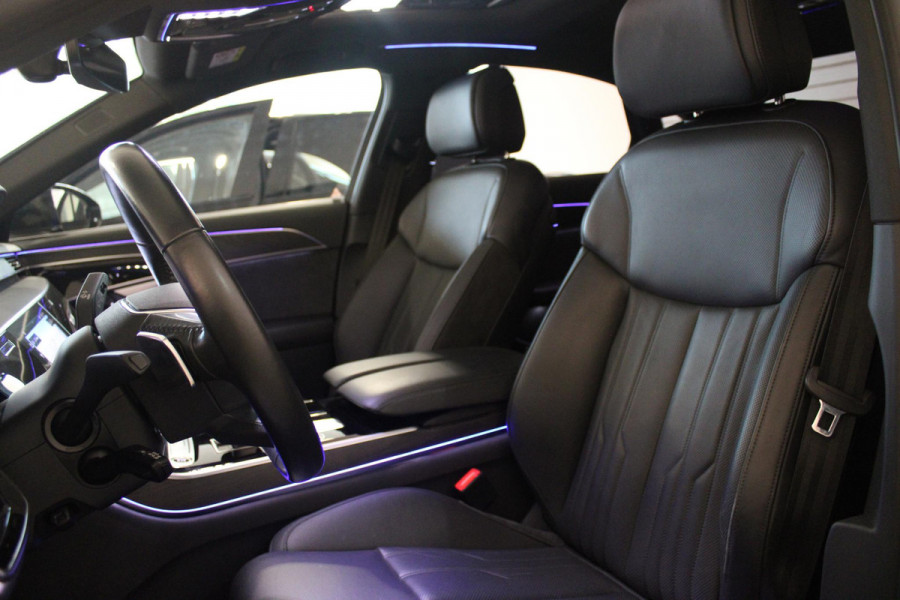 Audi A8 60 TFSI 450PK e-HYBRID QUATTRO PRO LINE PLUS | PANORAMISCH SCHUIF/KANTEL DAK | STUUR/STOEL VERWARMING | ELEKTRISCH BEDIENBAAR STUURKOLOM | SFEER VERLICHTING | COMFORT HOOFDSTEUNEN | LICHTMETALEN VELGEN 20" | BANG & OLUFSEN SOUND SYSTEM | SERVOSLUITING VOOR PORTIEREN | BEDIENINGSELEMENT GLASOPTIEK | AUDI SMARTPHONE INTERFACE | AUTOMATISCH INPARKEREN | LEER VALCONA | STOEL MASSAGE FUNCTIE VOOR | ELEKTRISCH BEDIENBARE VOORSTOELEN MET GEHEUGEN FUNCTIE | AKOESTISCH/DUBBEL GLAS | ZENDER VOOR GARAGEDEUROPENER | LED MATRIX LASER KOPLAMPEN | ADAPTIEVE/VERWARMBARE RUITENWISSER |